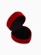 Футляр под кольцо, серьги «Сердце», бархатный, 6×6.5×4 см, бордовый - Фото 3