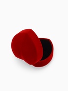 Футляр под кольцо, серьги «Сердце», бархатный, 6×6.5×4 см, бордовый 536801