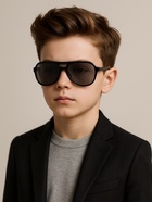 Очки солнцезащитные детские OneSun, UV 400, 13×4.5×12.5 см, чёрные - фото 63040198