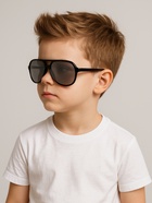 Очки солнцезащитные детские OneSun, UV 400, 13×4.5×12.5 см, чёрные - Фото 8