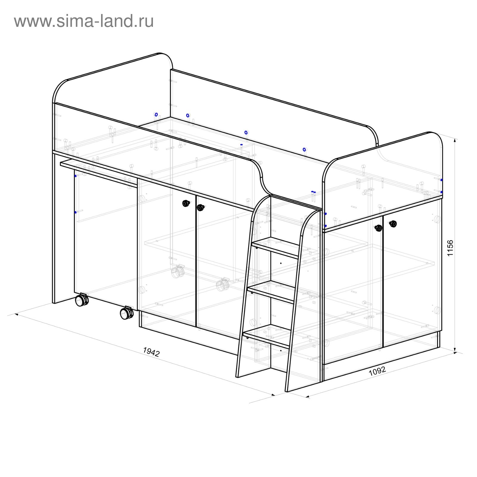 Размеры кровати чердака для детей