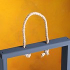 Кашпо для цветов «Рамка экстра слим», 40×5×26 см, деревянное, ручка - верёвка, 5 колб, серое - Фото 4