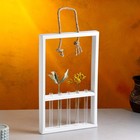 Подарочный ящик «Рамка», 26×4×40 см, деревянный, 5 колб, белый - Фото 1