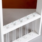 Подарочный ящик «Рамка», 26×4×40 см, деревянный, 5 колб, белый - Фото 5