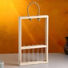 Кашпо для цветов «Рамка экстра слим», 26×5×40 см, деревянное, 5 колб - Фото 1