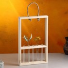 Кашпо для цветов «Рамка экстра слим», 26×5×40 см, деревянное, 5 колб - Фото 2