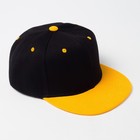 Бейсболка с прямым козырьком для мальчика MINAKU, размер 56, цвет чёрный/жёлтый - Фото 6