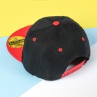 Бейсболка с прямым козырьком для мальчика MINAKU, размер 56, цвет чёрный/красный - Фото 2