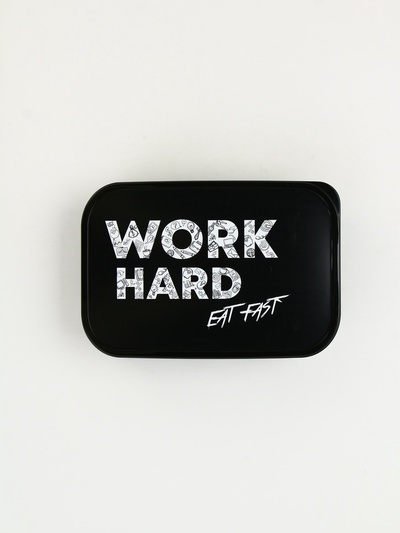 Ланч - бокс прямоугольный Work hard, 1200 мл