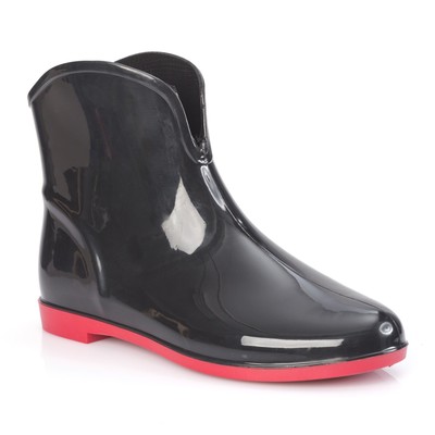 Сапожки женские ПВХ, цвет чёрный, размер 39