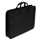 Папка с ручками текстильная, А4, 365 х 260 х 50 мм, 2С13 "Тихвин", каркасная, жакард, чёрный - Фото 2