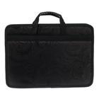 Папка с ручками текстильная, А4, 365 х 260 х 50 мм, 2С13 "Тихвин", каркасная, жакард, чёрный - Фото 5