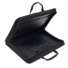 Папка с ручками текстильная, А4, 365 х 260 х 50 мм, 2С13 "Тихвин", каркасная, жакард, чёрный - Фото 7