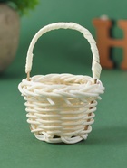 Кукольная миниатюра «Корзинка», цвет белый - Фото 3