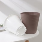 Кашпо для цветов со вставкой «Валенсия», 2 л, цвет мокко - Фото 5