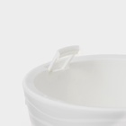 Кашпо для цветов со вставкой Plast-Avenue «Валенсия», 2 л, пластик, белое - Фото 5