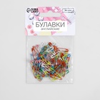 Булавки английские, 18 мм, 100 шт., цвет разноцветный - Фото 6