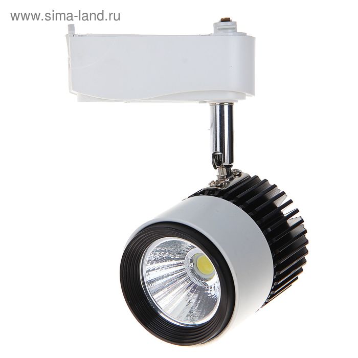 УЦЕНКА Трековый светильник LED, 9 W, 720 Lm, 6400 K, холодный свет, SL-902WB,  БЕЛО-ЧЕРНЫЙ - Фото 1