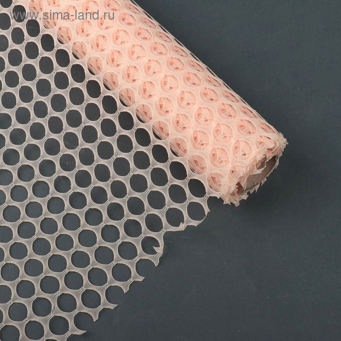 Сетка для цветов «Баблз», цвет персиковый, 0,5 х 4,5 м - Фото 1