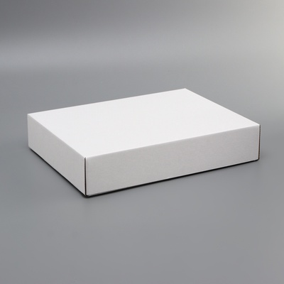 Коробка сборная, без печати, крышка - дно «белая» без окна 30.5×24×6.1 см