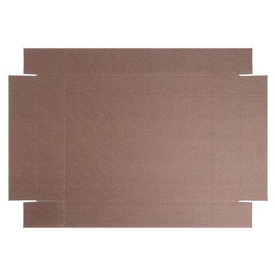 Коробка сборная без печати крышка-дно бурая без окна 37×32×7 см