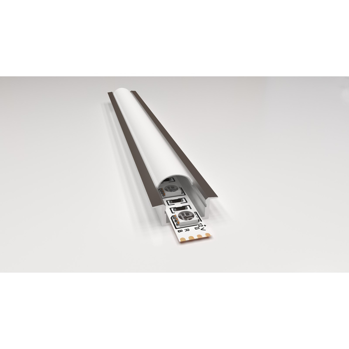Встраиваемый профиль Apeyron Electrics для светодиодной ленты, алюминий, рассеиватель, 1 м