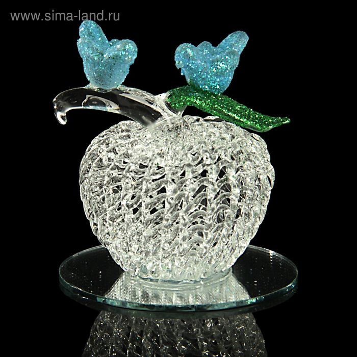 Сувенир "Два голубя на яблочке на зеркале" 6х5,5х5,5 см - Фото 1