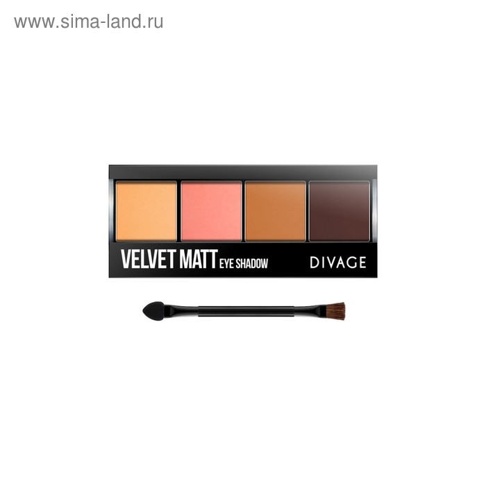 Палетка теней для век Divage Palettes Eye Shadow, тон № 02 Velvet Matt - Фото 1