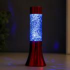 Светильник "Блеск цилиндра" LED лава, блёстки, от батареек 3хLR44 красный 18 см RISALUX - Фото 4