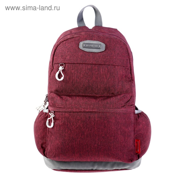 Рюкзак молодёжный Merlin 43 х 30 х 18 см, бордовый - Фото 1