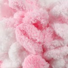 Пряжа "Puffy color" 100 % микрополиэстер 9м/100г  (5863 розово-белый) - Фото 3