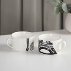 Набор чайный керамический «Страны», 3 предмета: чайник 400 мл, 2 кружки 230 мл, рисунок МИКС - Фото 5