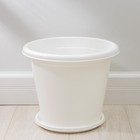 Горшок для цветов с поддоном «Альтернатива. Эконом», 10 л, пластиковый, белый - Фото 2