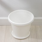 Горшок для цветов с поддоном «Альтернатива. Эконом», 10 л, пластиковый, белый - Фото 3