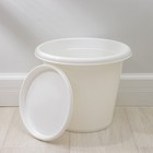 Горшок для цветов с поддоном «Альтернатива. Эконом», 10 л, пластиковый, белый - Фото 4