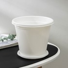 Горшок для цветов с поддоном «Альтернатива. Эконом», 2 л, пластиковый, белый - Фото 2