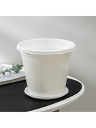 Горшок для цветов с поддоном «Альтернатива. Эконом», 2 л, пластиковый, белый - Фото 5