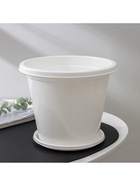 Горшок для цветов с поддоном «Альтернатива. Эконом», 3 л, пластиковый, белый - Фото 5