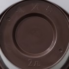 Горшок с поддоном «Эконом», 2 л, цвет коричневый - Фото 4