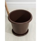 Горшок для цветов с поддоном «Альтернатива. Эконом», 10 л, пластиковый, коричневый - Фото 2