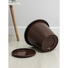 Горшок для цветов с поддоном «Альтернатива. Эконом», 10 л, пластиковый, коричневый - Фото 3