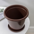 Горшок для цветов с поддоном «Альтернатива. Эконом», 3 л, пластиковый, коричневый - Фото 3