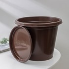 Горшок для цветов с поддоном «Альтернатива. Эконом», 3 л, пластиковый, коричневый - Фото 4