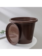 Горшок для цветов с поддоном «Альтернатива. Эконом», 3 л, пластиковый, коричневый - Фото 7