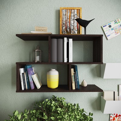 Настенная полка, 780×196×520 мм, цвет венге