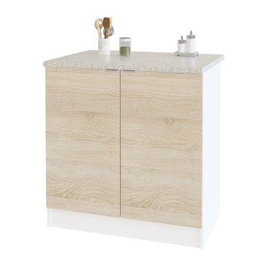 Стол с полками «СОКОЛ. ТК-08», 800×600×850 мм, цвет белый/дуб сонома