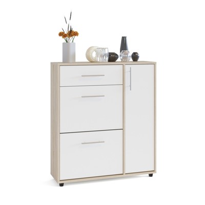 Обувница закрытая «СОКОЛ. ТП-4», 900×287×1043 мм, цвет дуб сонома/белый