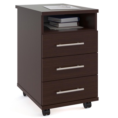 Тумба офисная «СОКОЛ. КТ-12», на колёсиках, 404×571×674 мм, цвет венге