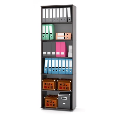 Стеллаж напольный «СОКОЛ. ШУ-40», 682×372×2158 мм, цвет венге