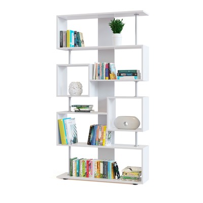 Стеллаж открытый напольный «СОКОЛ. СТ-2», 988×268×1810 мм, цвет белый